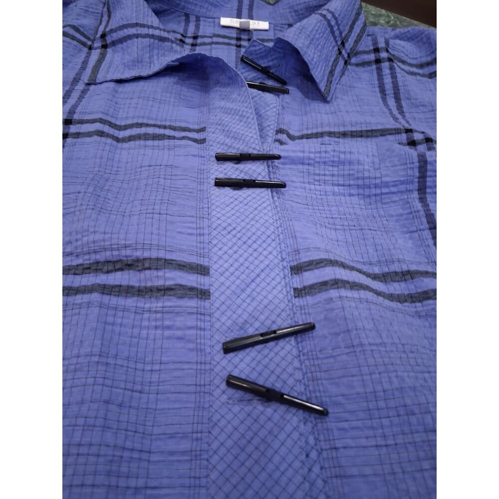 Habitat Purple Plaid Button-Front Shirt - Picture 2 of 11